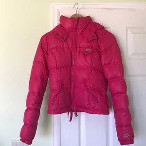 Pink Hollister Winter Puffer Jacket